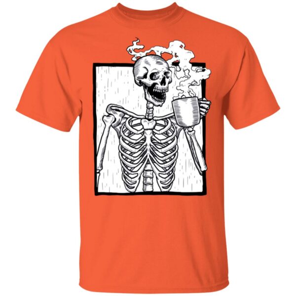 halloween coffee drinking skeleton skull t shirt 2 ckfpm