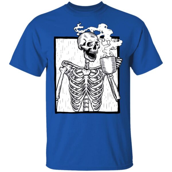 halloween coffee drinking skeleton skull t shirt 3 rwnzp