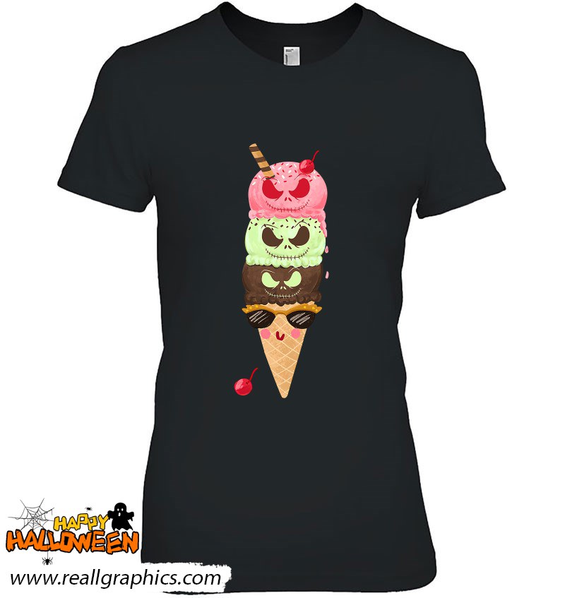 Halloween Creepy Face For Ice Cream Lovers Shirt