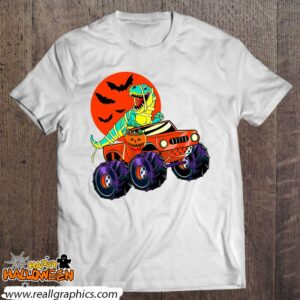 halloween dinosaur t rex mummy monster truck shirt 1335 6ZnWN