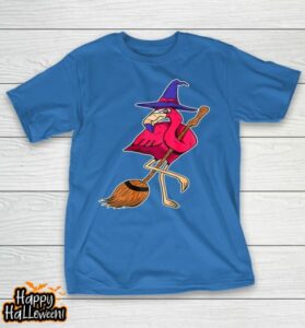 halloween flamingo funny witch shirt scary party broom t shirt 868 zcltdj