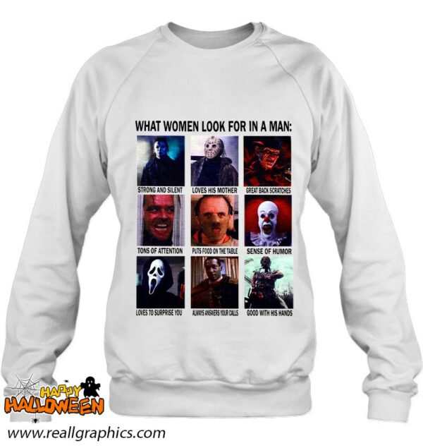 halloween horror characters what women look for in a man shirt 503 4neuc