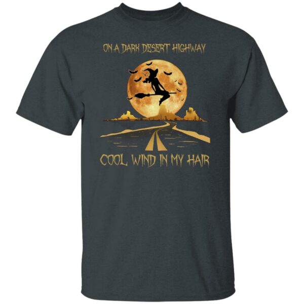 halloween on the dark desert highway cool wind in my hair witch moons t shirt 3 5vz3z