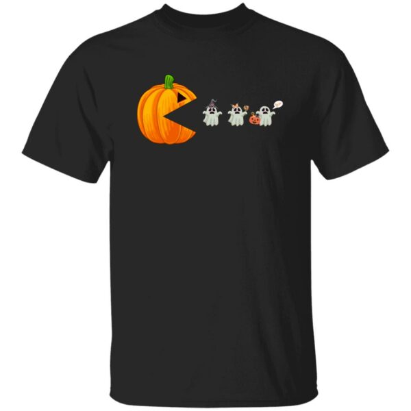 halloween pumpkin eating ghost gamer kids shirt 1 blhnqs