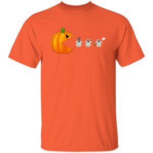 halloween pumpkin eating ghost gamer kids shirt 9 zzzdt7