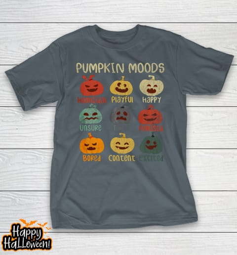 halloween pumpkins emotions funny pumpkin moods t shirt 424 v4gsbk