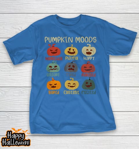 halloween pumpkins emotions funny pumpkin moods t shirt 864 njuf9c