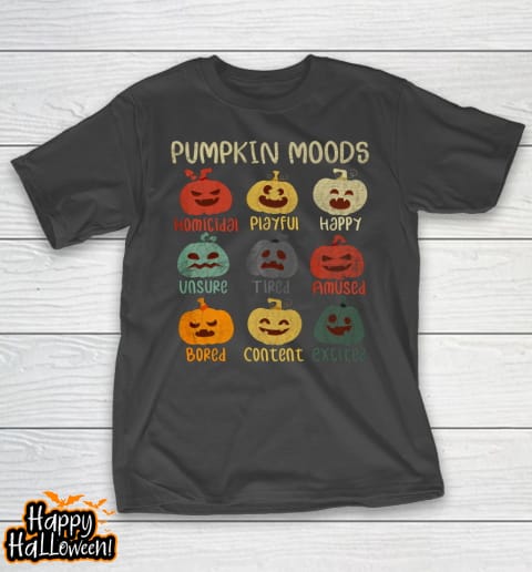 halloween pumpkins emotions funny pumpkin moods t shirt 91 kazjey