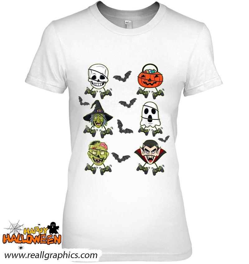 Halloween Skeleton Gaming Witch Vampire Zombie Shirt