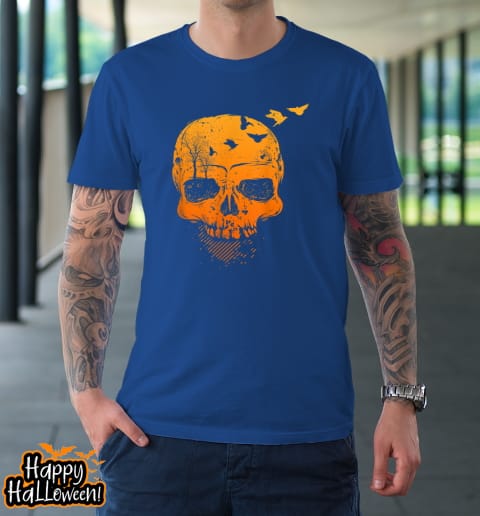 halloween skull decor vintage gothic costume t shirt 1001 zn4xzj