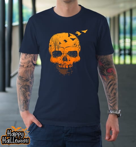 halloween skull decor vintage gothic costume t shirt 270 vju4oz