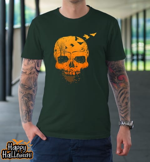 halloween skull decor vintage gothic costume t shirt 419 wwd9av