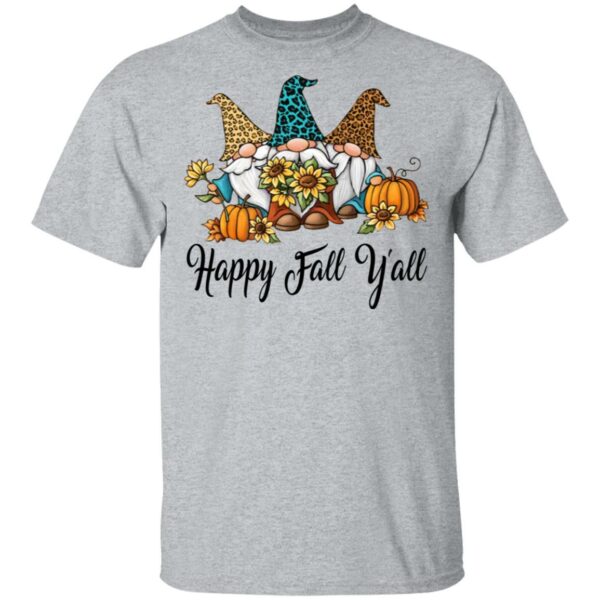 happy fall yall three gnomes leopard sunflower halloween gift t shirt 2 up8vh