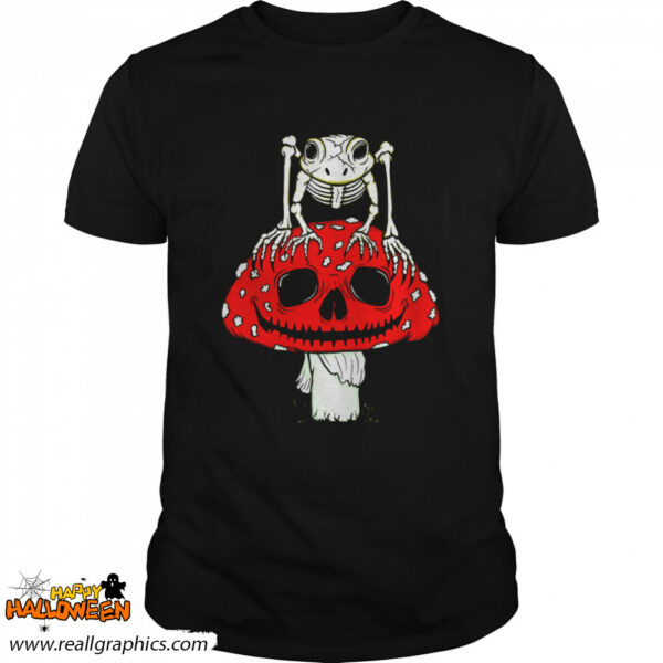 happy halloween cottagecore skeleton frog skull mushroom goth halloween shirt 17 ji6jt