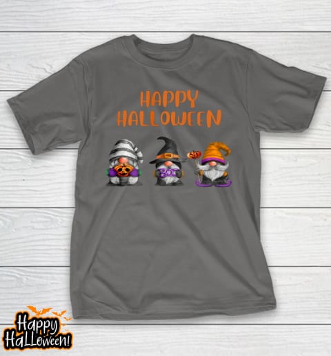 happy halloween cute gnomes gnome gnomies autumn fall t shirt 708 lodbhd