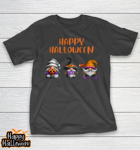 happy halloween cute gnomes gnome gnomies autumn fall t shirt 80 ahlwbt