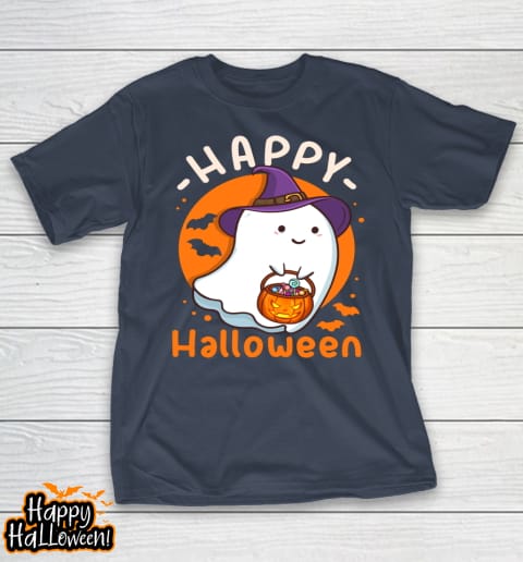 happy halloween ghost pumpkin halloween party t shirt 263 fwmg6n