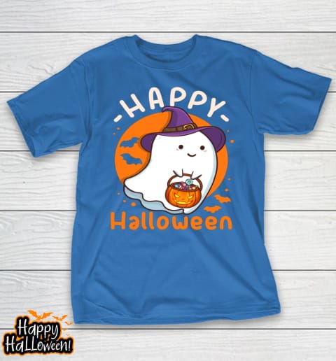 happy halloween ghost pumpkin halloween party t shirt 852 y9b1uu