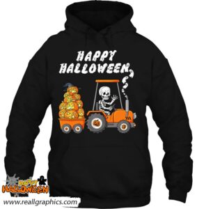 happy halloween skeleton riding tractor toddler shirt 426 qgpyu