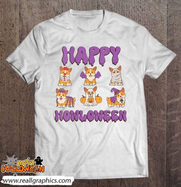 happy howloween dog corgis halloween costume shirt 848 pkqko