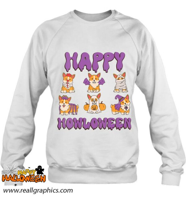 happy howloween dog corgis halloween costume shirt 851 fbci7