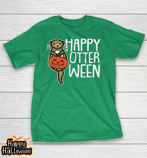 happy otter ween lazy halloween costume funny animal pun t shirt 557 c9josp