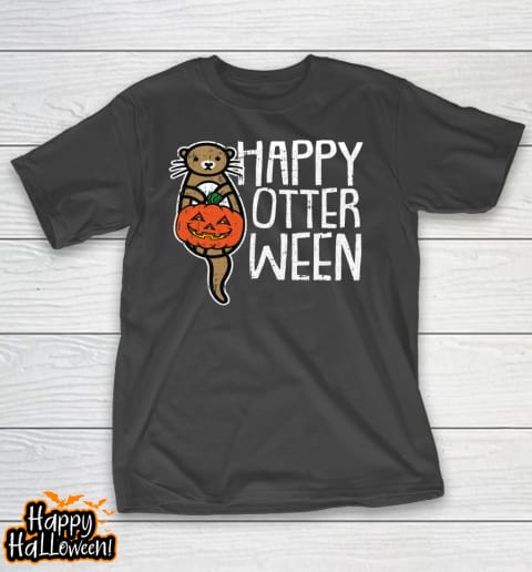 happy otter ween lazy halloween costume funny animal pun t shirt 76 oau2f4