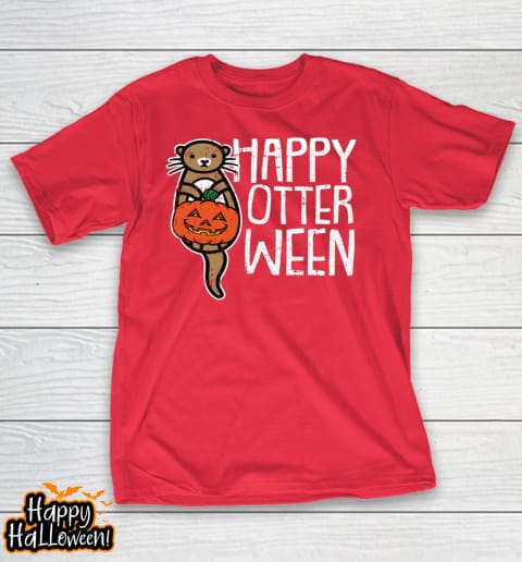 happy otter ween lazy halloween costume funny animal pun t shirt 991 tflpsb