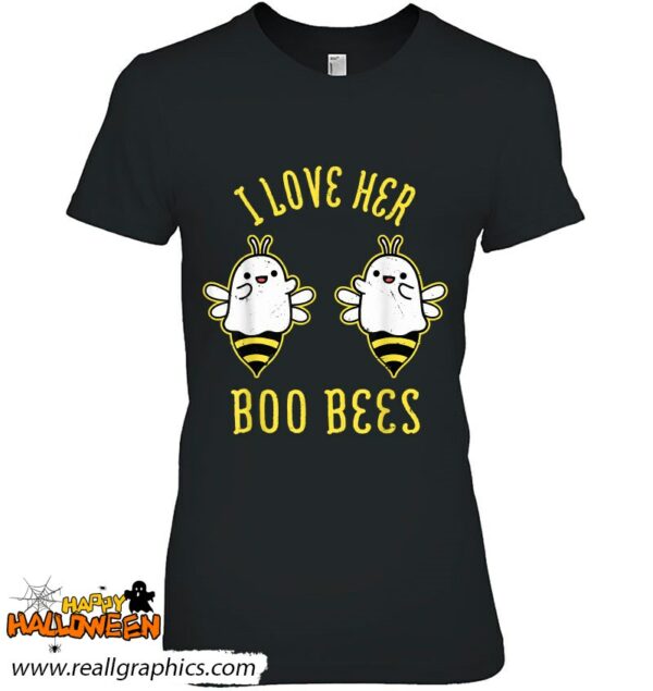 i love her boo bees couples funny halloween shirt 913 ubofz