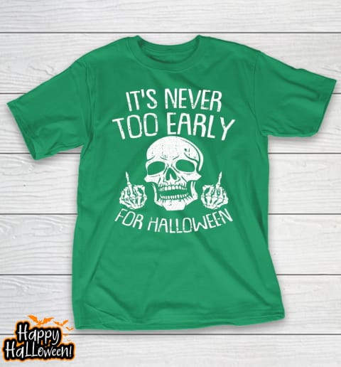 its never too early for halloween lazy halloween costume long sleeve t shirt.62s2txujc6 t shirt 539 fprqx1