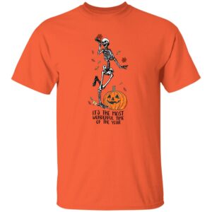 its the most wonderful time of the year halloween fall skeleton pumpkin t shirt 1 e4Bg3