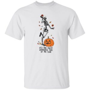 its the most wonderful time of the year halloween fall skeleton pumpkin t shirt 3 owj2h