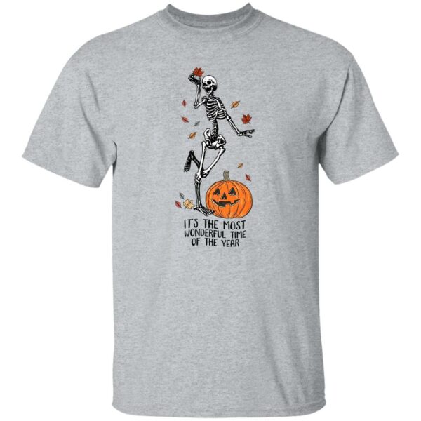 its the most wonderful time of the year halloween fall skeleton pumpkin t shirt 5 6cla4