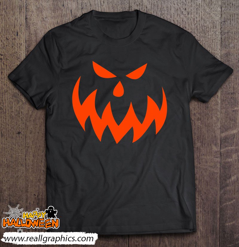 Jack O' Lantern Pumpkin Face Costume Shirt