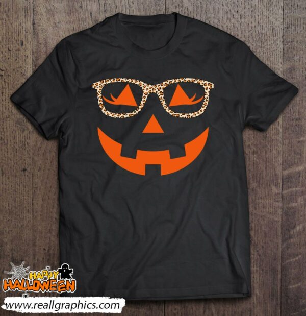 jack o lantern with glasses shirt women halloween leopard shirt 1080 qcver