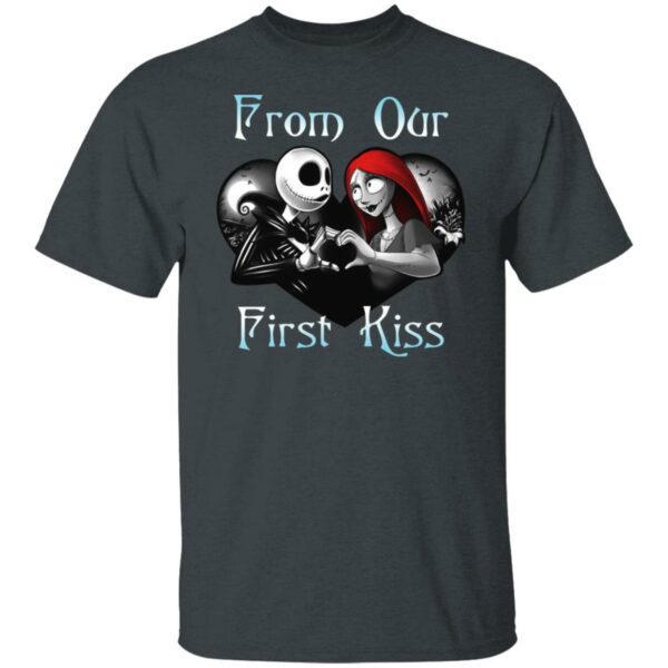 jack skellington and sally from our first kiss matching couple halloween t shirt 3 qqdwh
