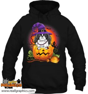 japanese chin witch pumpkin halloween dog lover costume shirt 738 rmsen