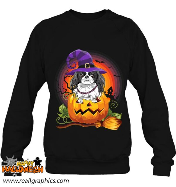 japanese chin witch pumpkin halloween dog lover costume shirt 739 1h4fj