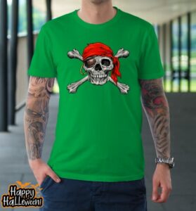 jolly roger pirate skull crossbones halloween costume t shirt 682 pqjlcu