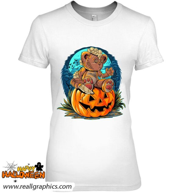 killer teddy bear lazy halloween pumpkin scary monster shirt 244 hb3cj