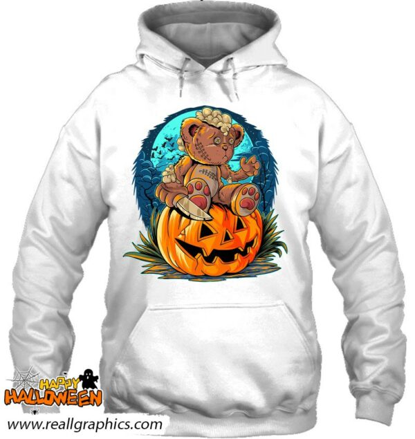 killer teddy bear lazy halloween pumpkin scary monster shirt 245 mrm0m