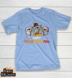 koala halloween and merry christmas happy hallothanksmas t shirt 159 x4c60h