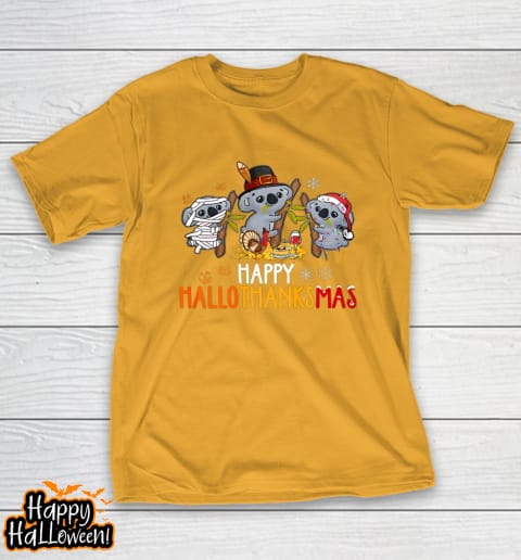 koala halloween and merry christmas happy hallothanksmas t shirt 234 iqxnoe