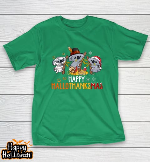koala halloween and merry christmas happy hallothanksmas t shirt 678 ogvsza