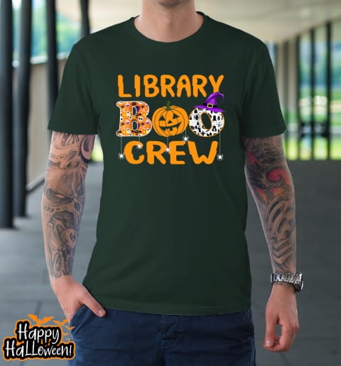 library boo crew school librarian halloween library book t shirt 382 zlitap