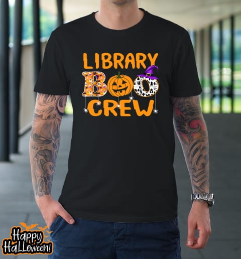 library boo crew school librarian halloween library book t shirt 49 qkm7oy