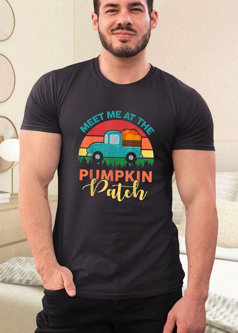 Meet Me At The Pumpkin Patch Thanksgiving Halloween Fall Funny Halloween Shirt