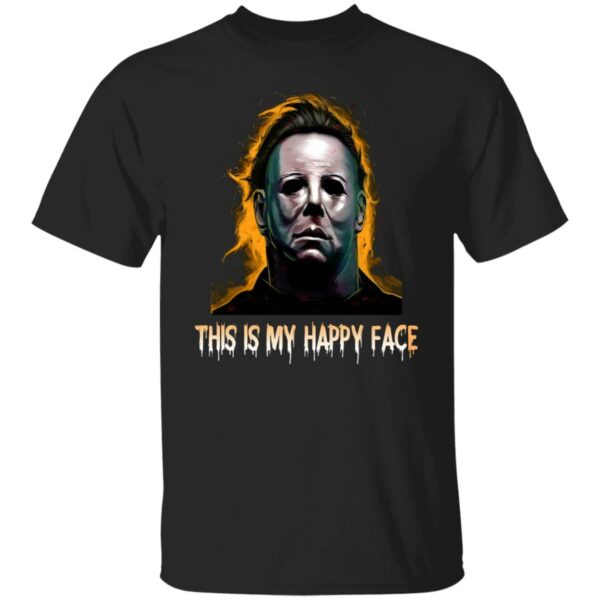 michael myers this is my happy face halloween t shirt 2 spcdf