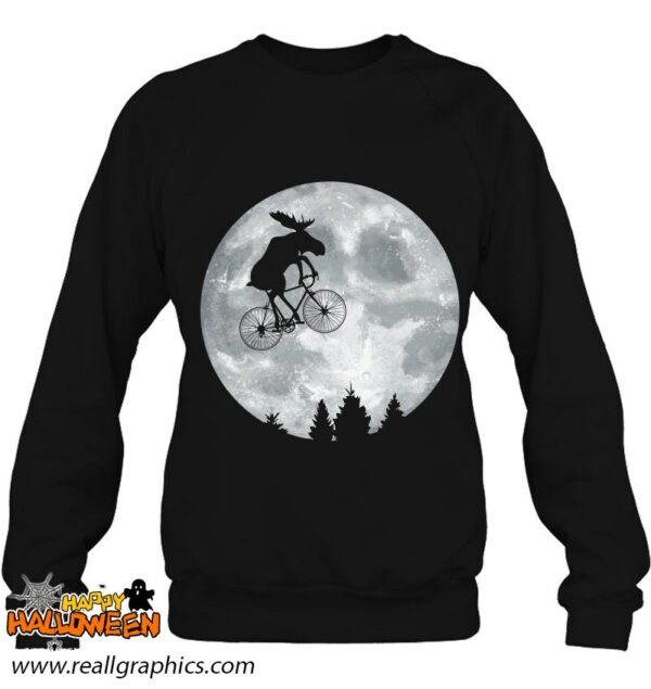 moose riding moon bike halloween lunar cycling elk shirt 1147 oltj6