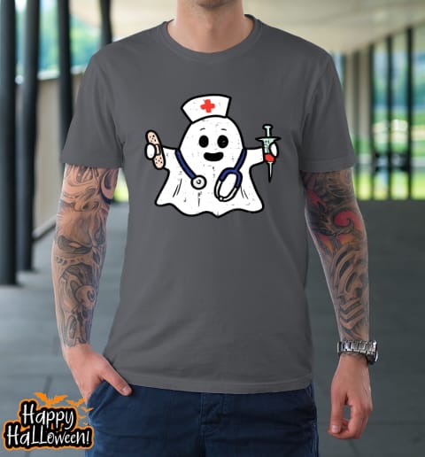 nurse ghost scrub top halloween costume for nurses rn t shirt 817 vmmqbk